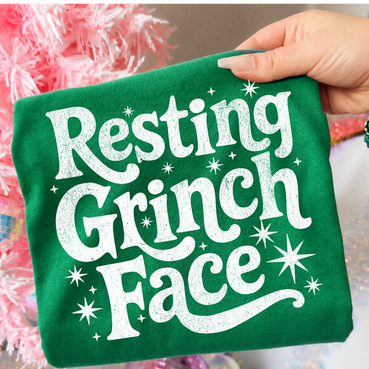 Resting Grinch Face Full Color DTF Transfer