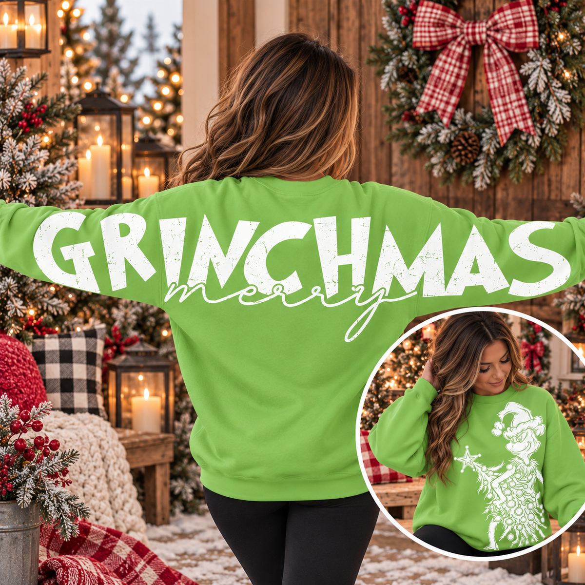 Big Back - Merry Grinchmas (FRONT & BACK) *READ DESCRIPTION BEFORE PURCHASING)