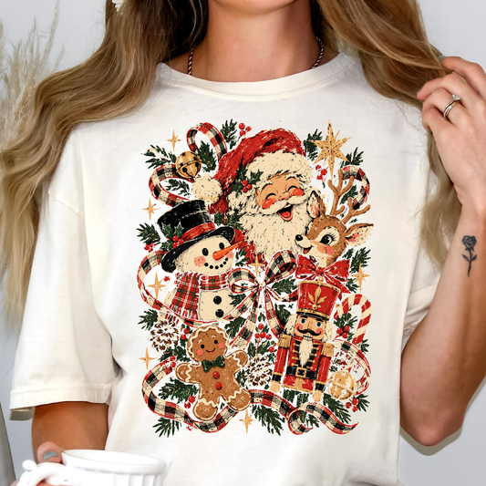 Vintage Christmas Collage Full Color DTF Transfer