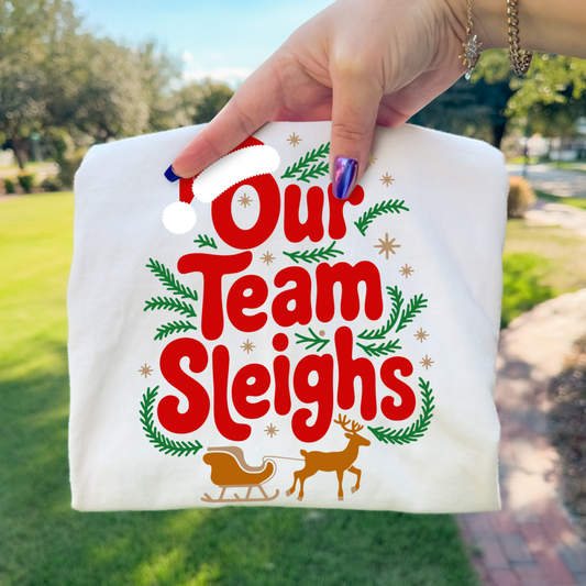 Our Team Sleighs Full Color DTF Transfer