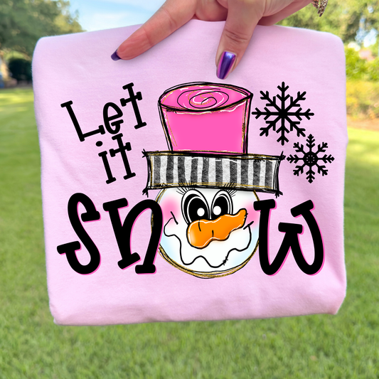 Let It Snow (Snowman) Full Color DTF Transfer