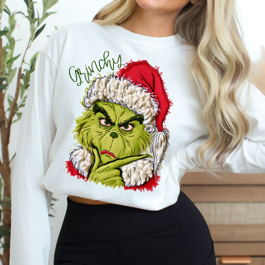 Grinchy (Grinch In Santa Suit) Full Color DTF Transfer