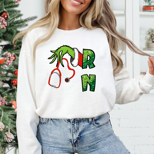 RN Grinch Full Color DTF Transfer