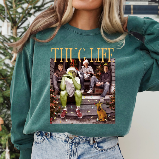 Thug Life Grinch Full Color DTF Transfer