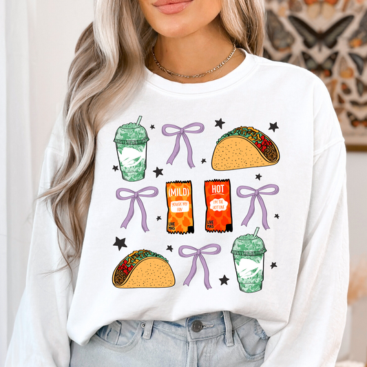 Taco Bell Item Collage Full Color DTF Transfer