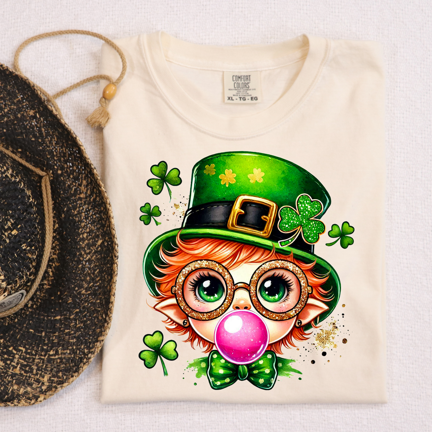 St Patrick's Day Leprechaun w/Hat Full Color DTF Transfer