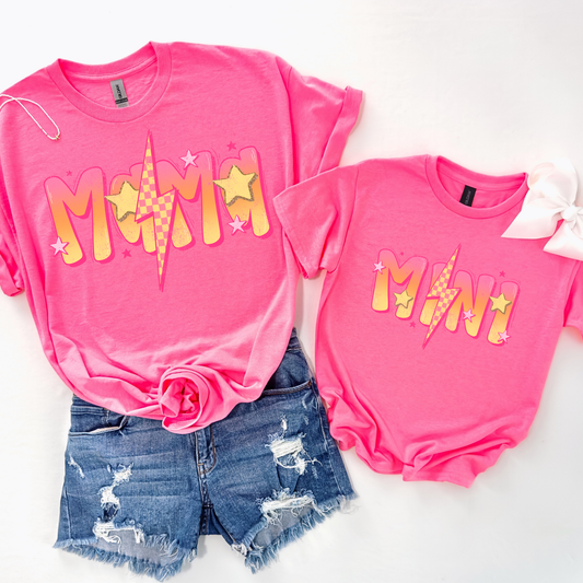 Mama - Mini Pink/Orange Fade Full Color DTF Transfer