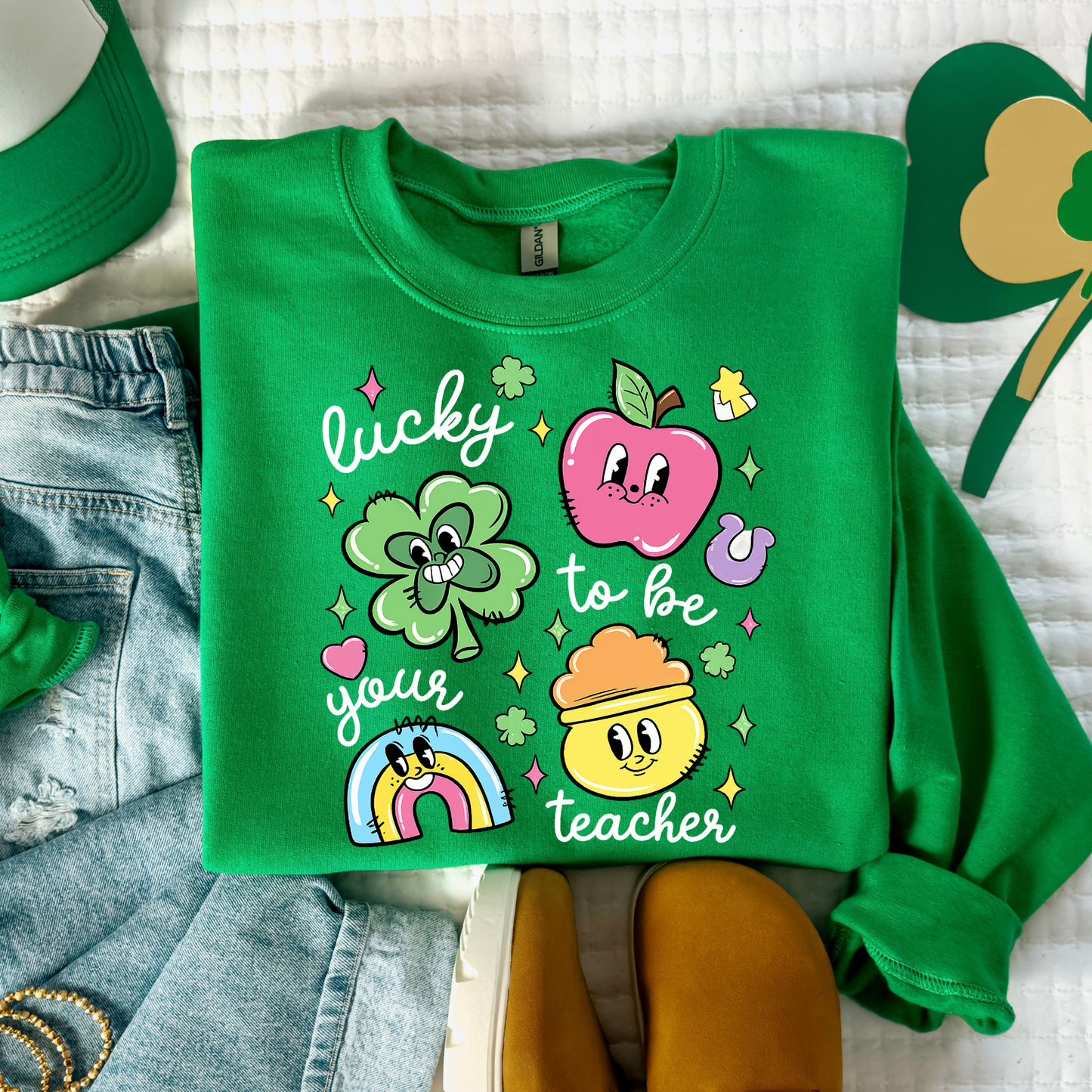 Lucky Teacher (Charms) Full Color DTF Transfer