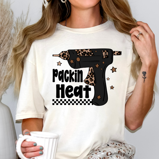 Packin Heat - Glue Gun Full Color DTF Transfer