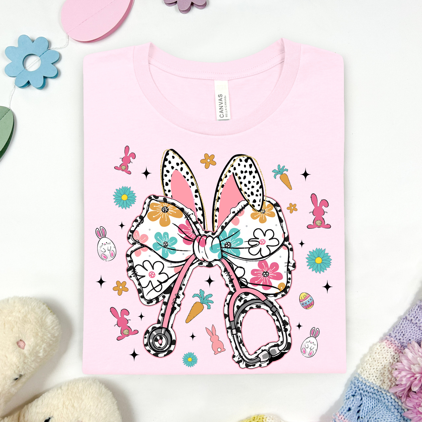Easter Bow Stethoscope Full Color DTF Transfer