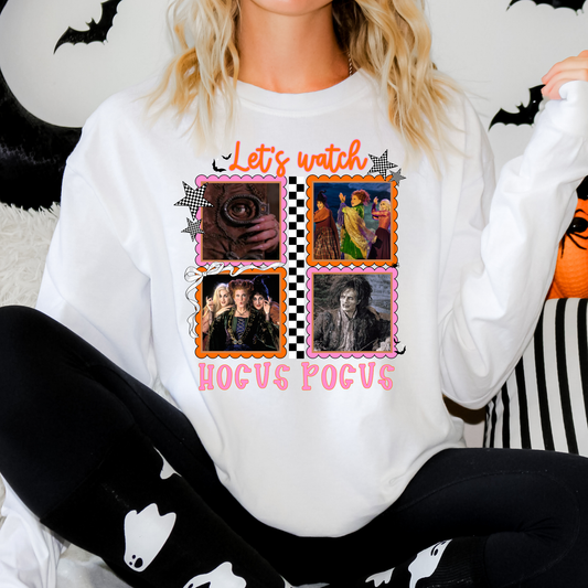 Let's Watch Hocus Pocus Full Color DTF Transfer