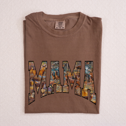 Mama Deer Pattern Full Color DTF Transfer