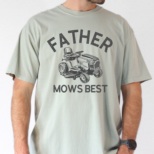 Father Mows Best Full Color DTF Transfer