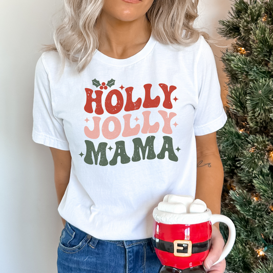 Holly Jolly Mama Full Color DTF Transfer