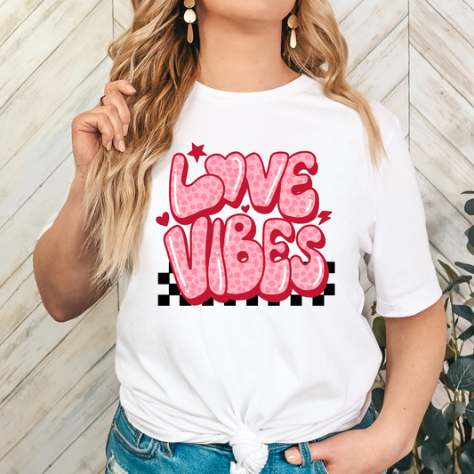 Love Vibes (Bubble Letters) Full Color DTF Transfer