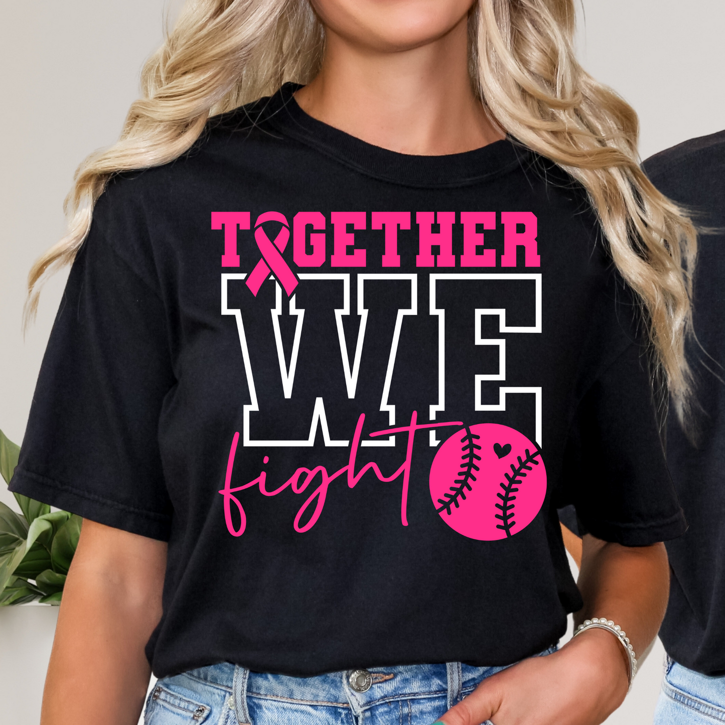 Together We Fight (Softball) Brest Cancer Full Color DTF Transfer