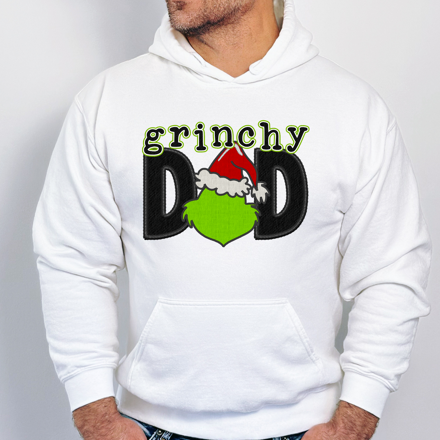 Grinchy Dad (Faux Embroidery) Full Color DTF Transfer