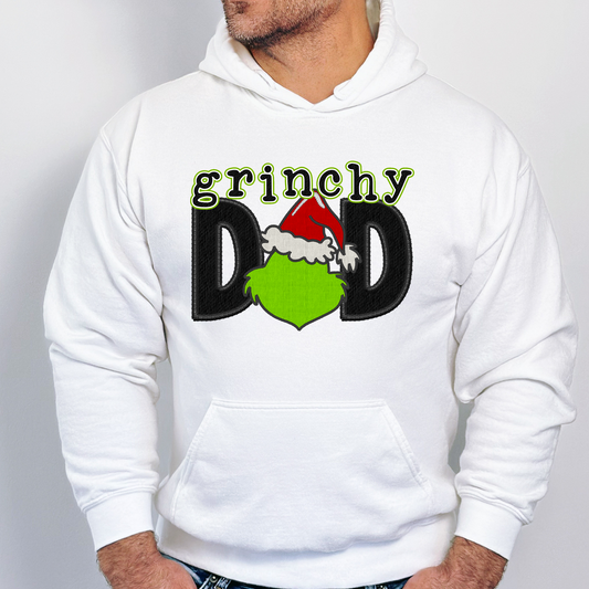 Grinchy Dad (Faux Embroidery) Full Color DTF Transfer