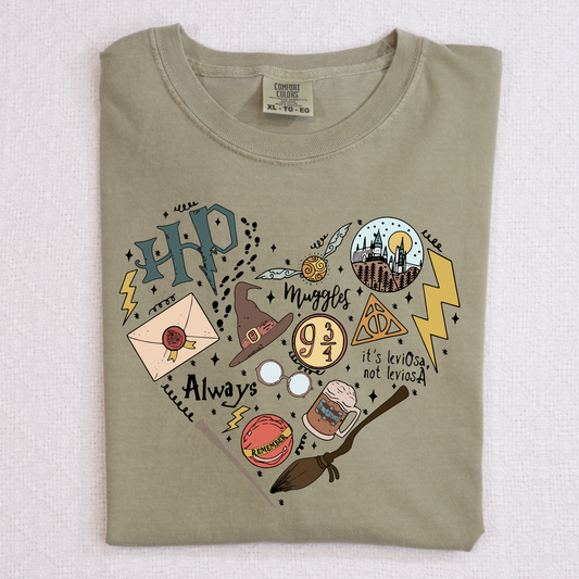 Harry Potter Icons Heart Full Color DTF Transfer