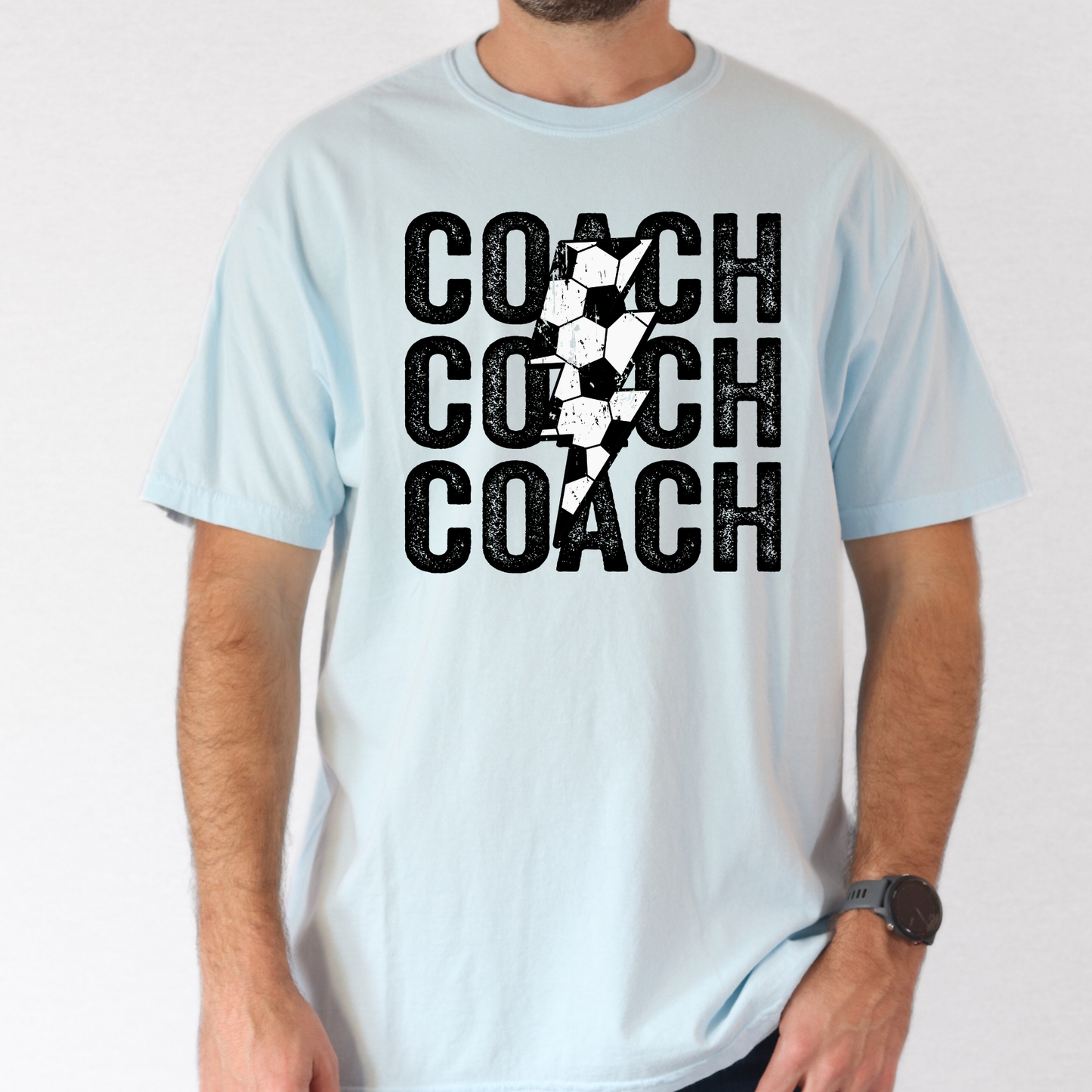 Coach Soccer Lightening Bolt Full Color DTF Transfer