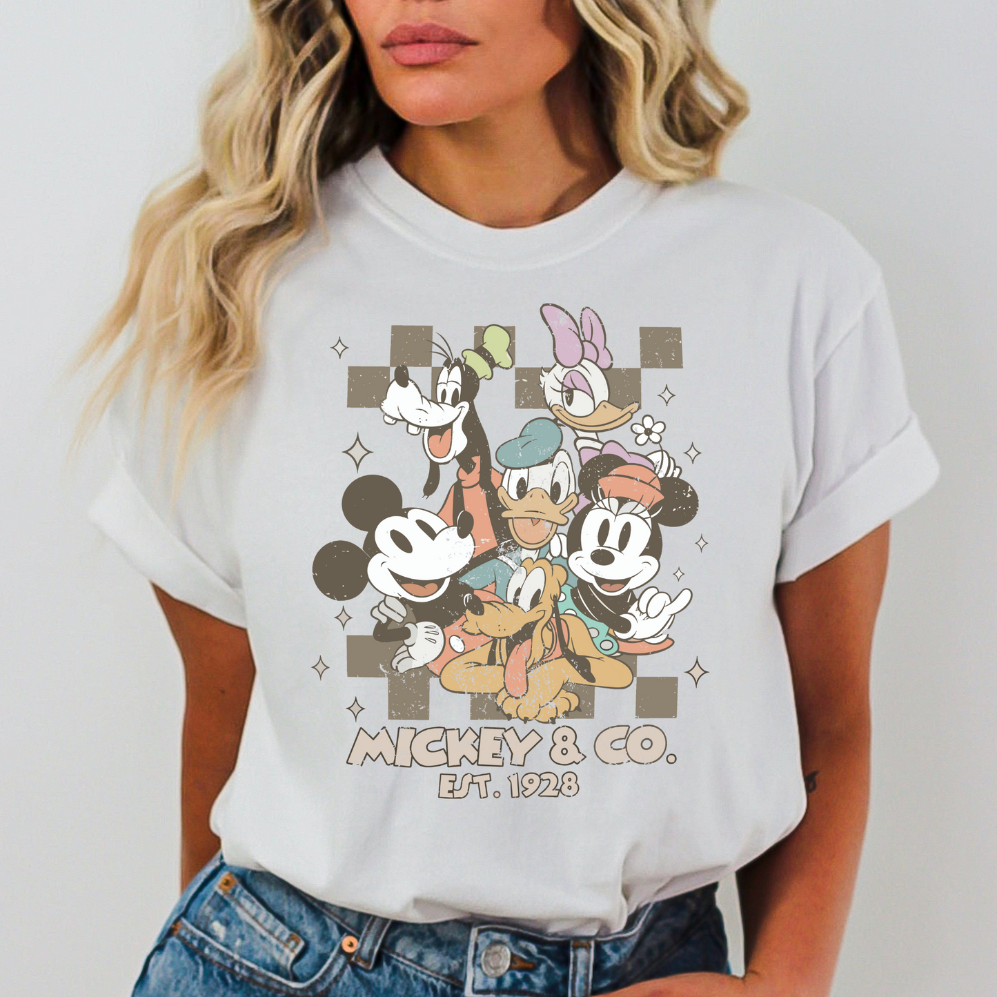 Mickey and Co Est 1928 Mickey and Friends (Muted Colors) Full Color DTF Transfer