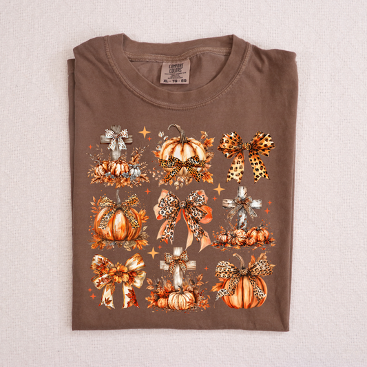 Fall Crosses - Pumpkins - Leopard Bows Full Color DTF Transfer