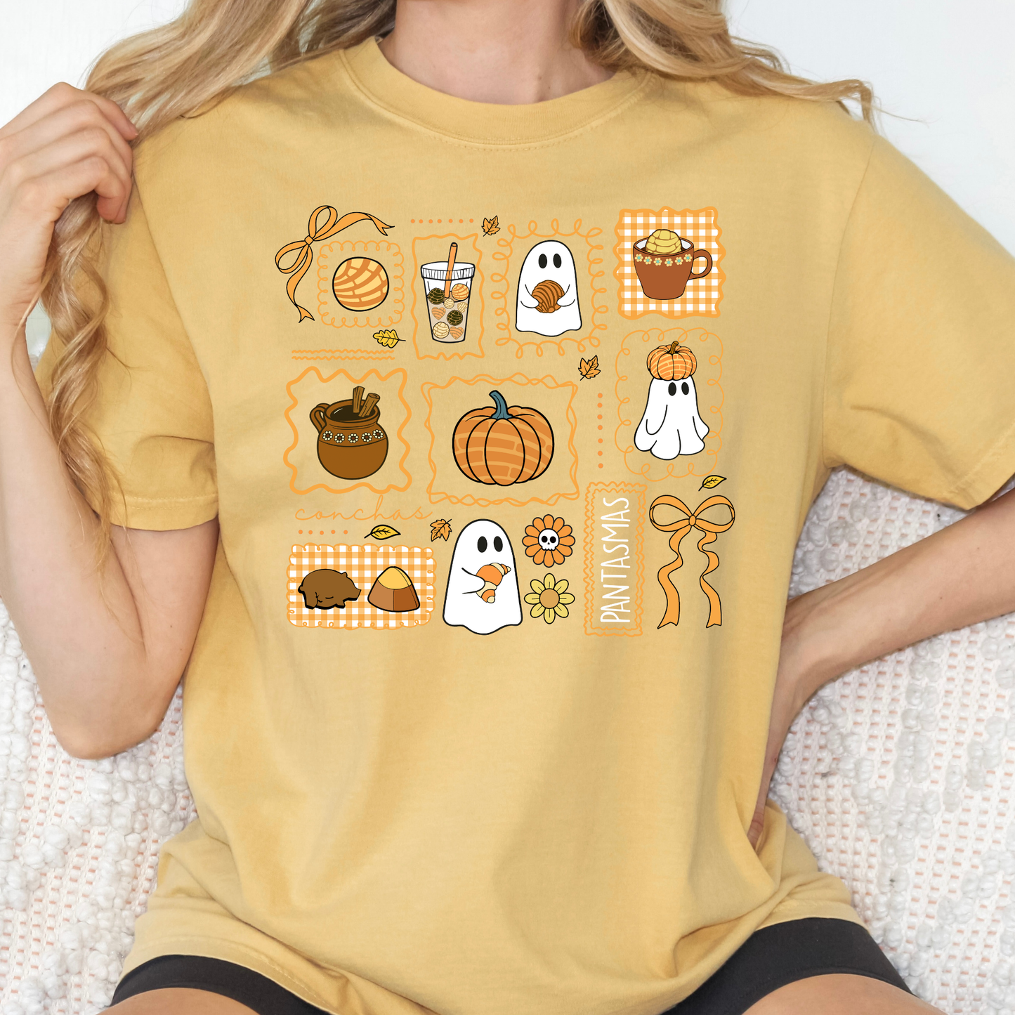 Halloween Ghost Stamps (Hispanic Pastries- Conchas - Latina) Full Color DTF Transfer