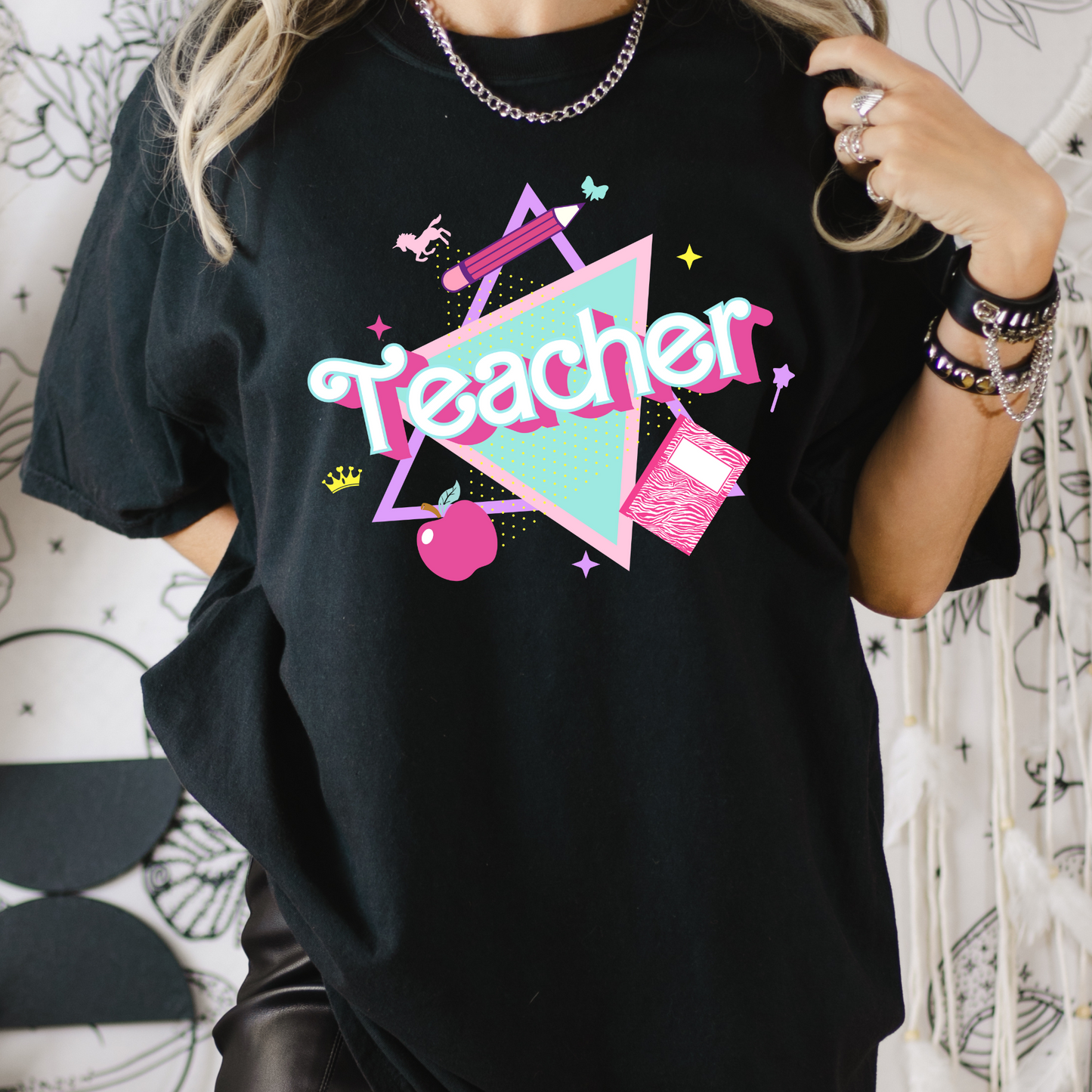 Teacher Retro Theme Full Color DTF Transfer