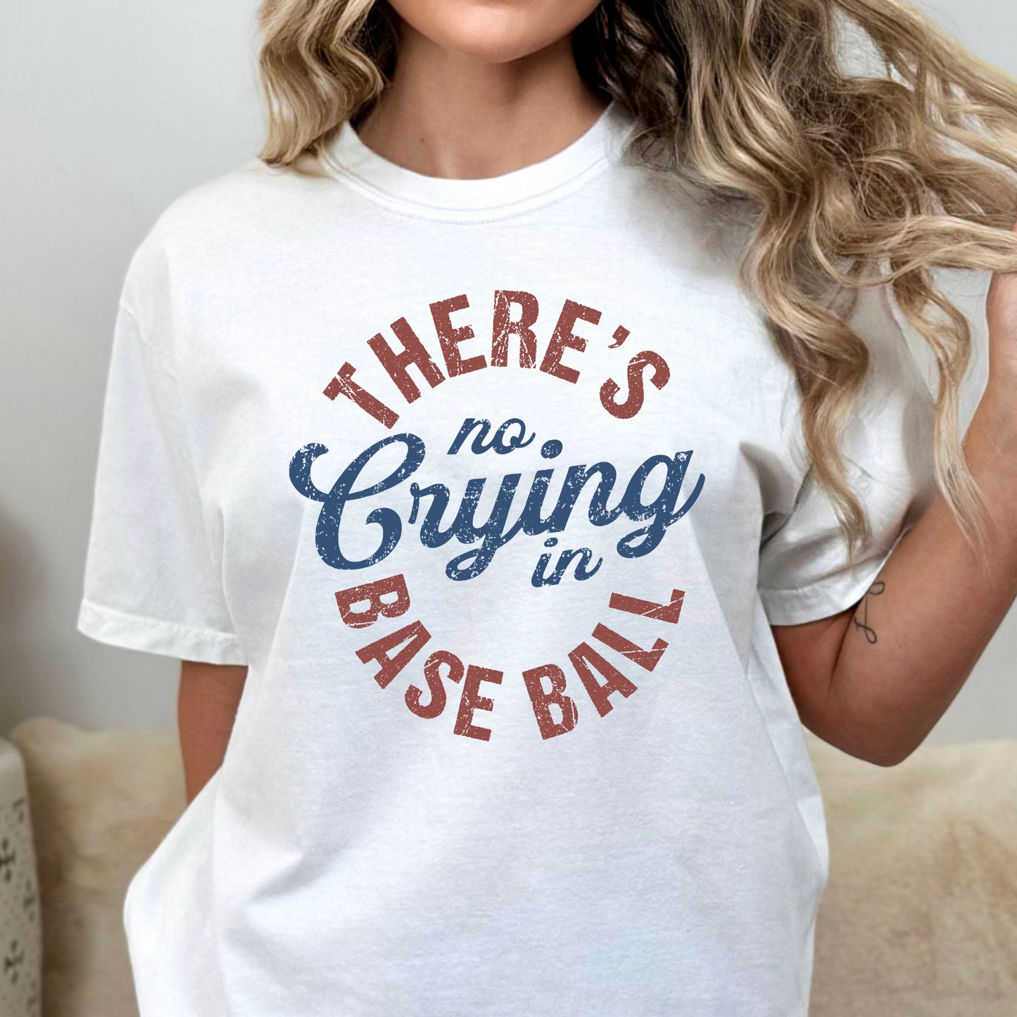 There's No Crying in Baseball Full Color DTF Transfer