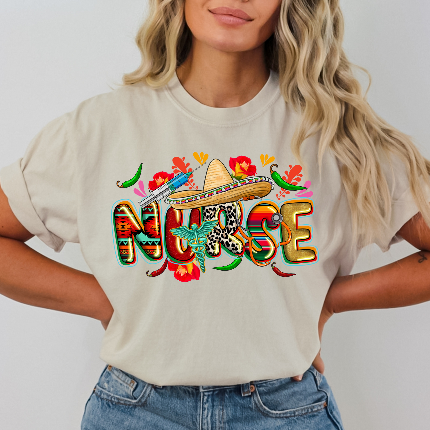 Nurse Cinco De Mayo Full Color DTF Transfer