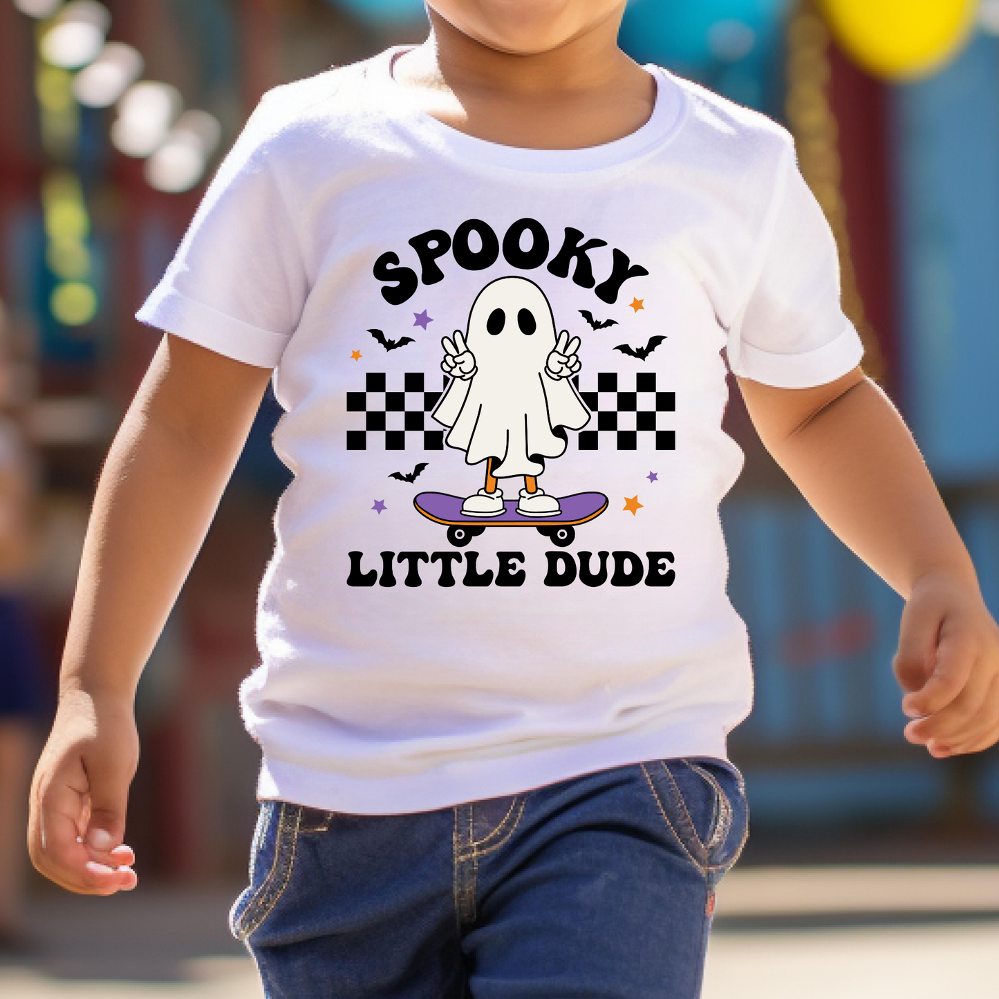 Spooky Little Dude (Skateboard) Full Color DTF Transfer