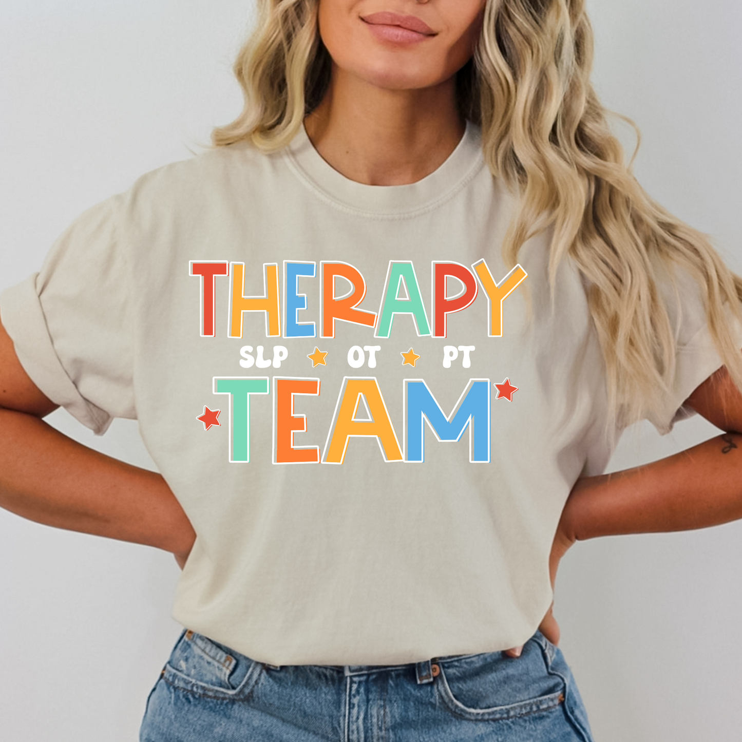 Therapy Team (SLP OT PT) Full Color DTF Transfer