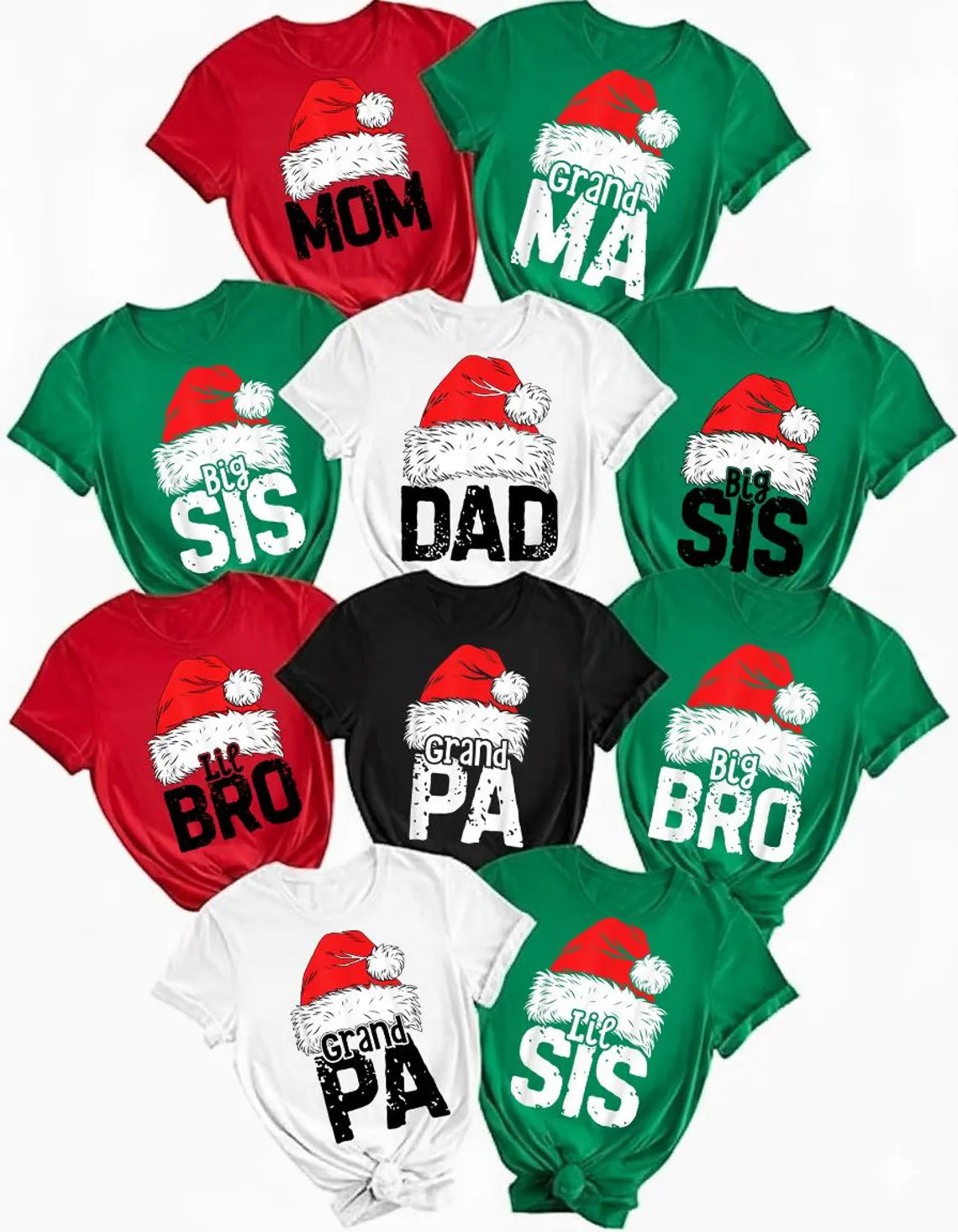 Family Christmas Santa Hat (Multi Options) Full Color DTF Transfer