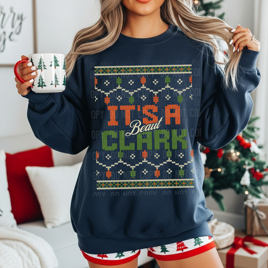 It's A Beaut Clark (Sweater Design) Full Color DTF Transfer