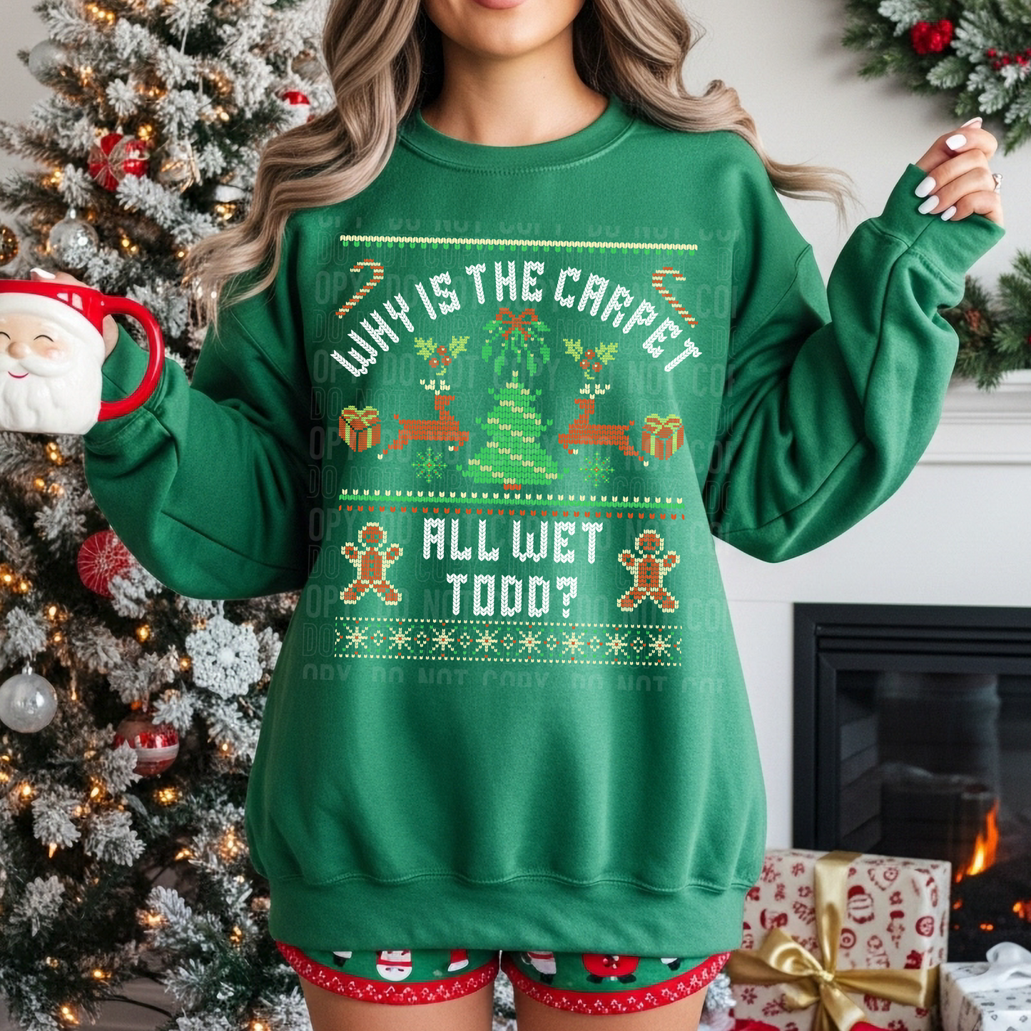 Why Is The Carpet All Wet Tod (Sweater Design) Full Color DTF Transfer