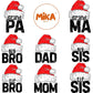 Family Christmas Santa Hat (Multi Options) Full Color DTF Transfer