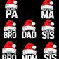 Family Christmas Santa Hat (Multi Options) Full Color DTF Transfer