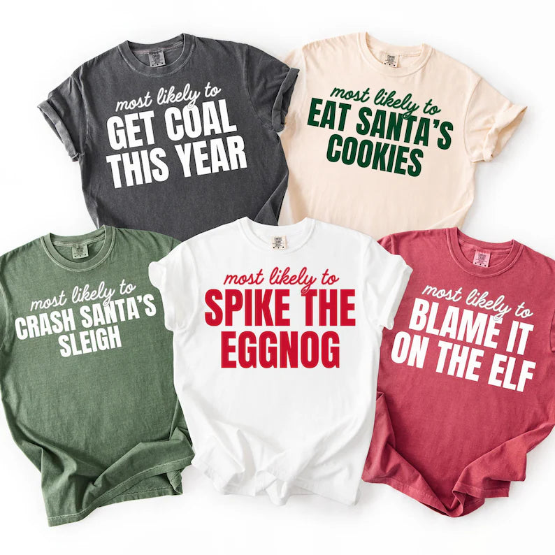 Group Christmas Shirts (Multi Options) Full Color DTF Transfer