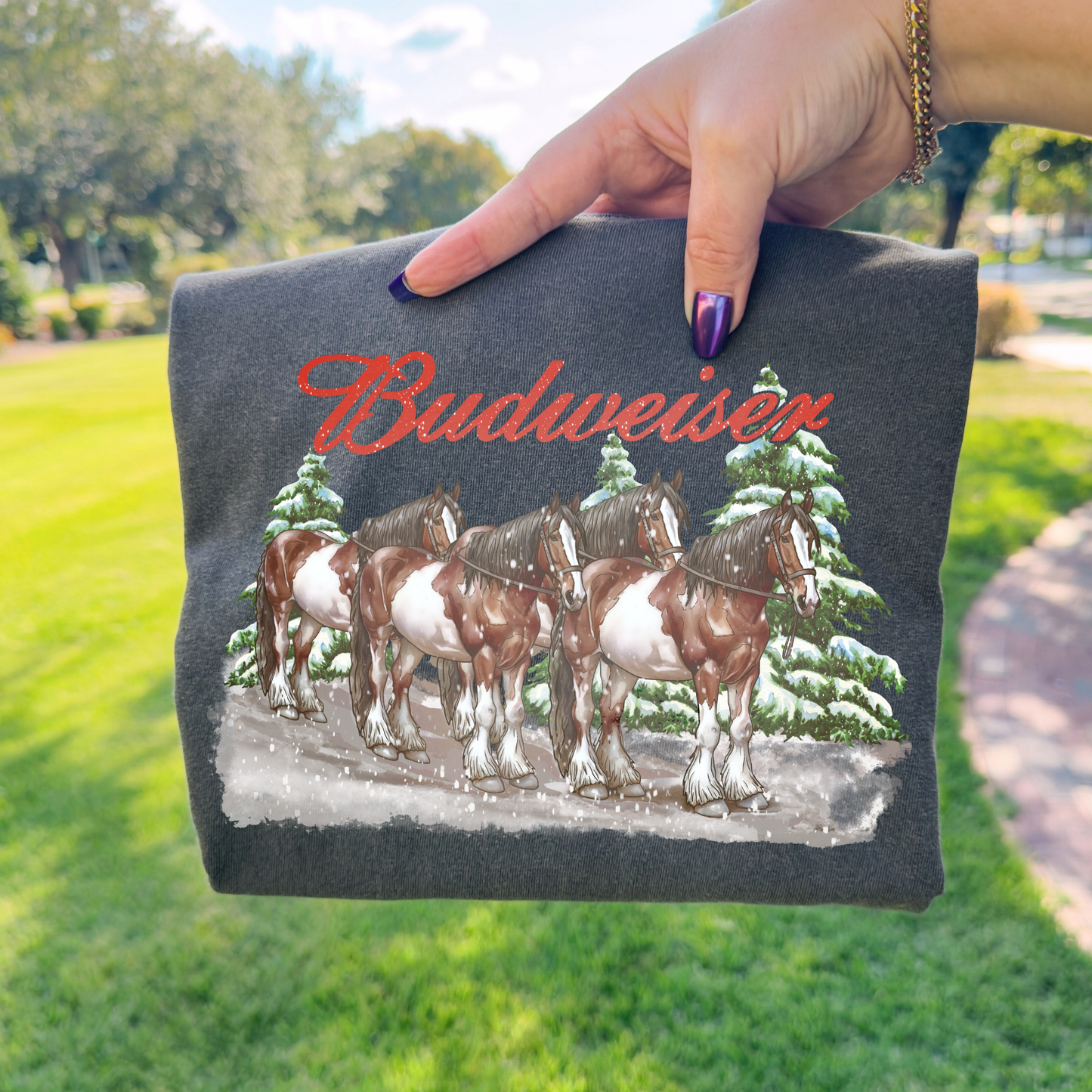 Budweiser Clydesdales Full Color DTF Transfer