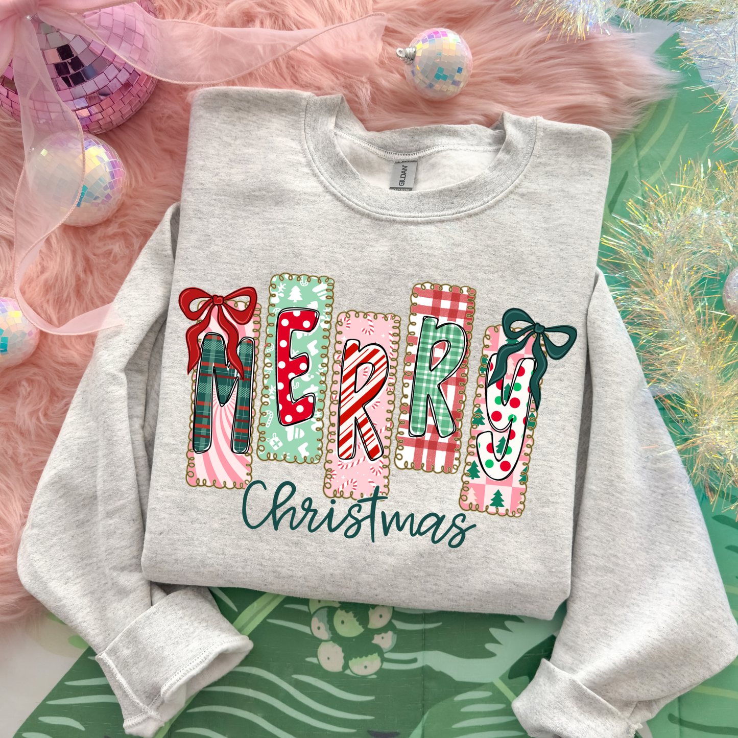 Merry Christmas Full Color DTF Transfer