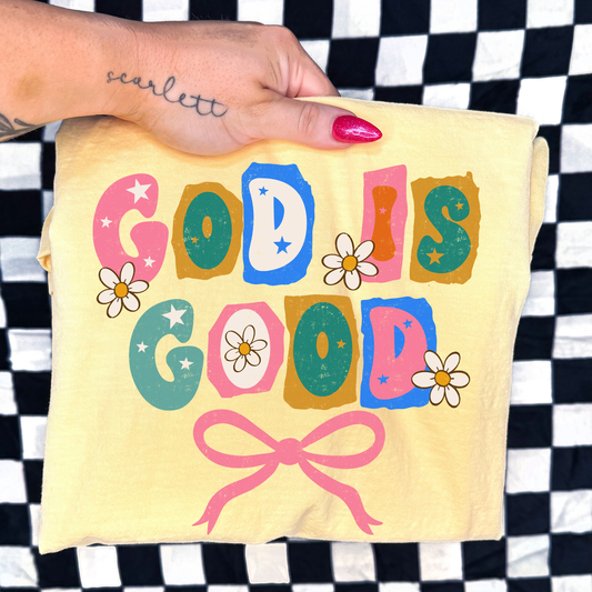 God Is Good (Colorful) Full Color DTF Transfer