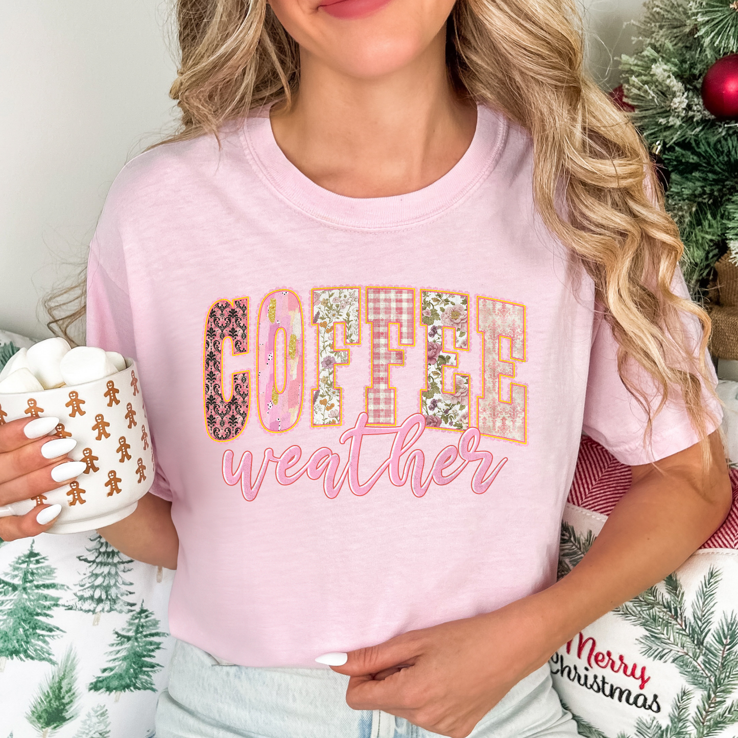 Coffee Weather (Pink) Full Color DTF Transfer