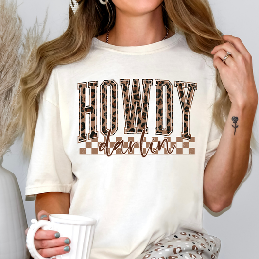 Howdy Darlin' (Leopard) Full Color DTF Transfer