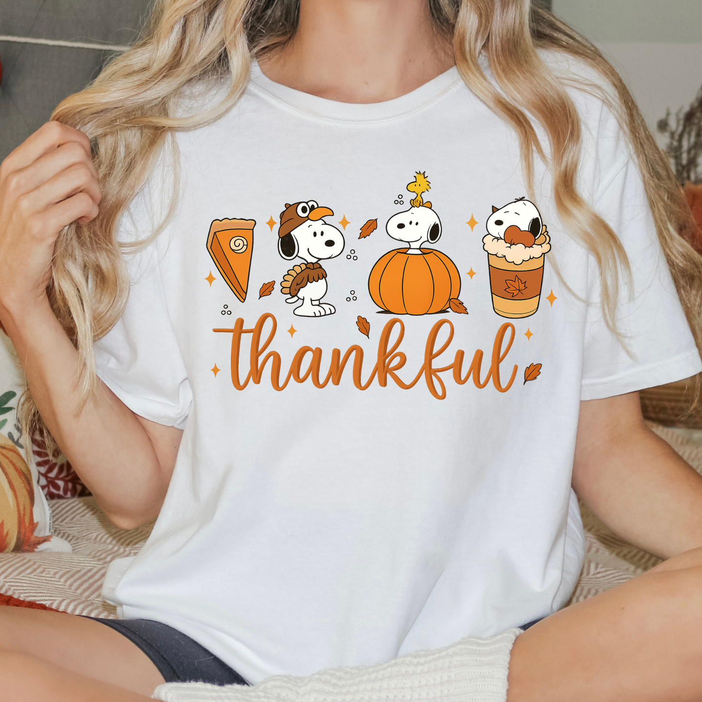 Thankful Snoopy Full Color DTF Transfer
