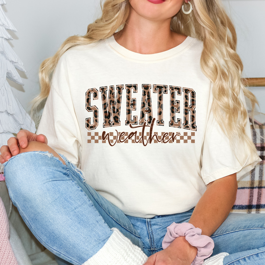 Sweater Weather (Leopard) Full Color DTF Transfer