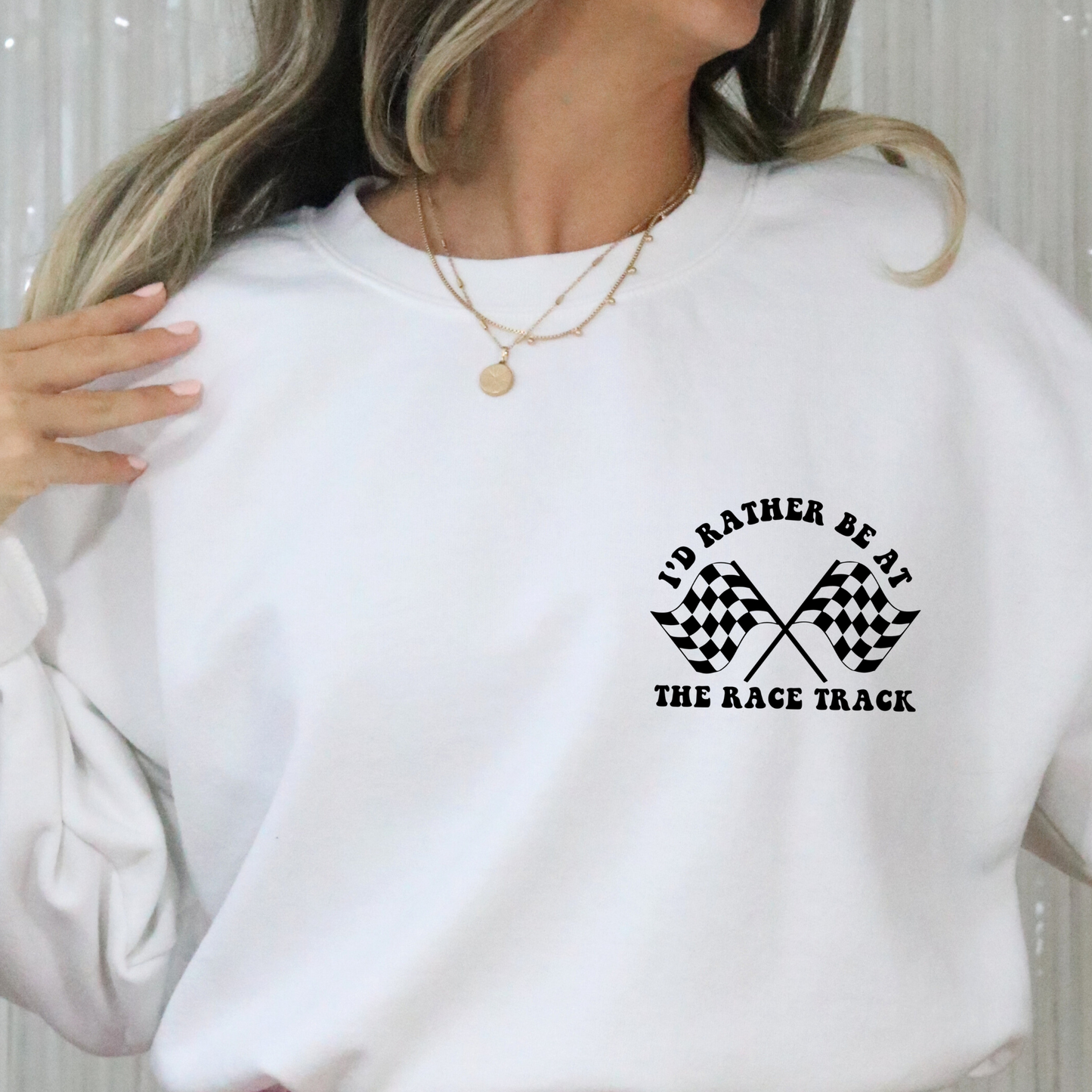 I'd Rather Be At The Race Track Full Color DTF Transfer