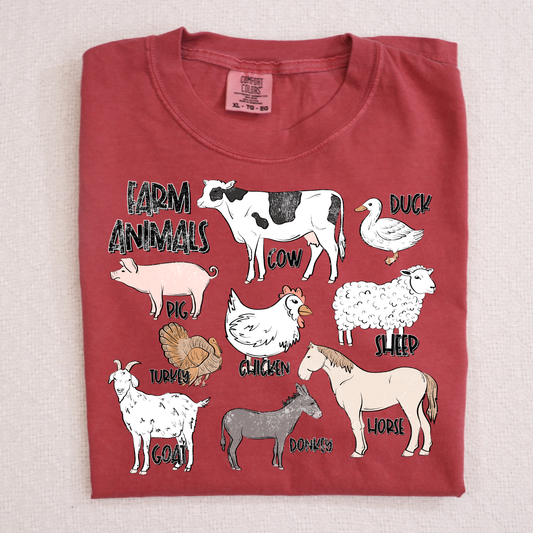 Farm Animals Full Color DTF Transfer