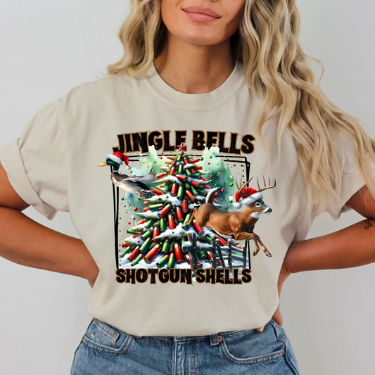 Jingle Bells Shotgun Shells Full Color DTF Transfer