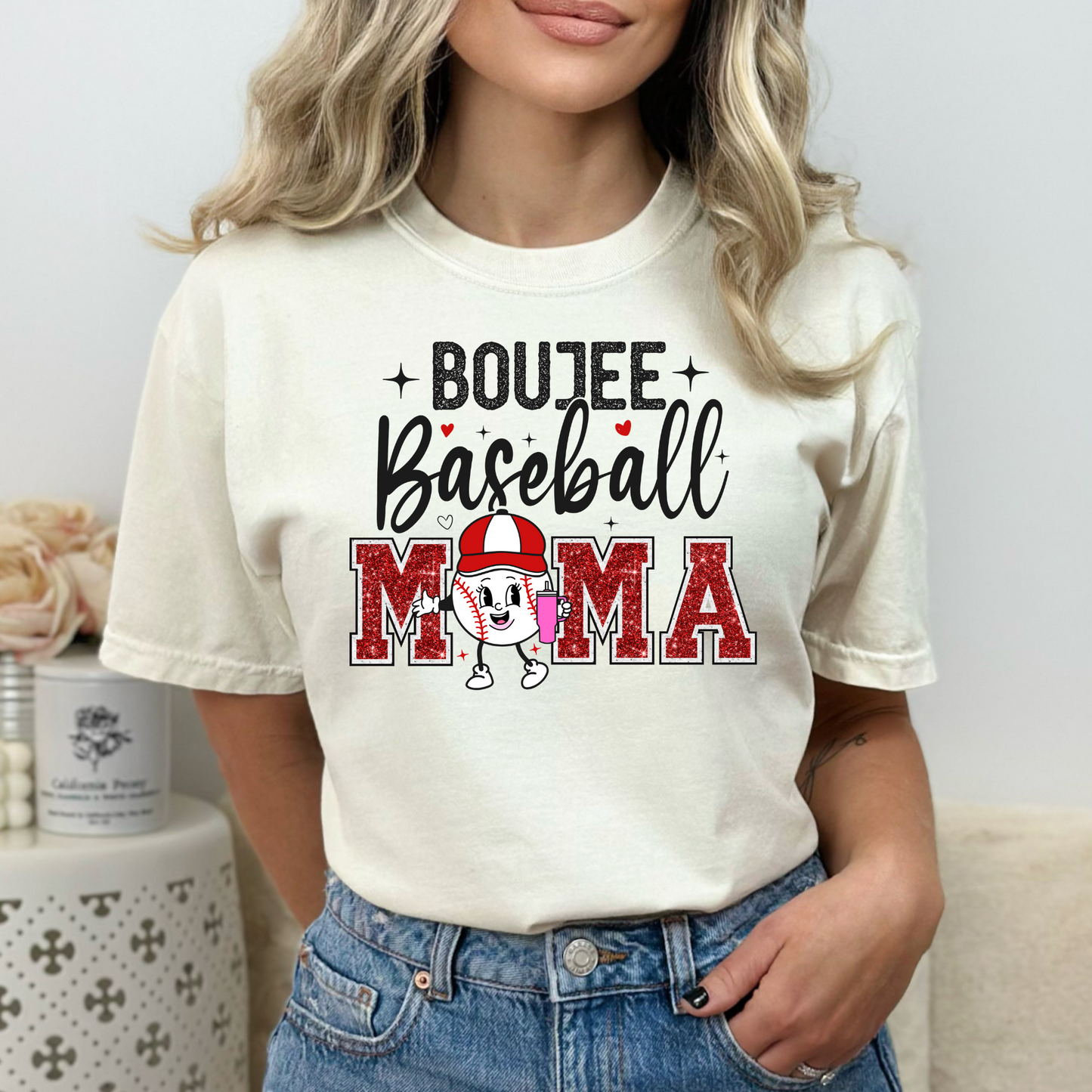 Boujee Baseball Mama Full Color DTF Transfer