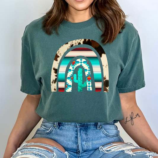 Western Style Rainbow Full Color DTF Transfer